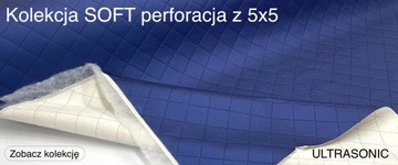 Черный GTS 5x5 Перфорированная эко-кожа SOFT Обивка автомобиля для легковых автомобилей