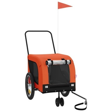 PRZYCZEPKA ROWEROWA DLA PSA 45KG ODBLASKI PLANDEKA