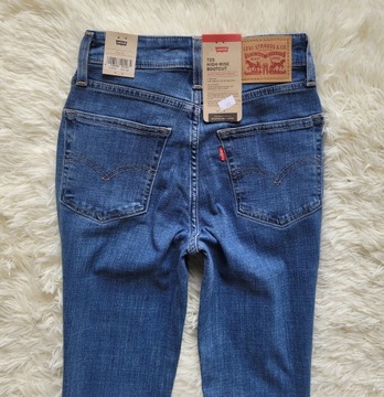 spodnie jeansowe LEVI'S 725 High Rise Bootcut W26 L32 dzwony