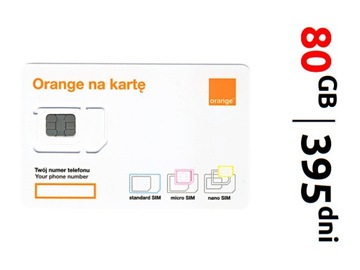 Internet na Kartę ORANGE 80 GB / 395 dni