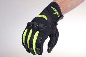 RĘKAWICE MOTOCYKLOWE LETNIE HUSAR GRIZZLY fluo
