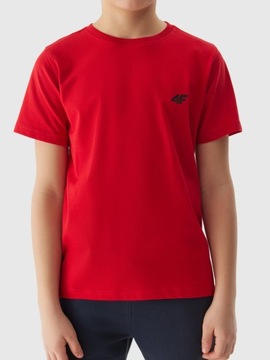 ФУТБОЛКА ДЛЯ МАЛЬЧИКОВ 4F ОДНОРОДНАЯ ДЕТСКАЯ ФУТБОЛКА BASIC SS24