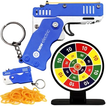 PISTOLET NA GUMKI RECEPTURKI +50 GUMEK +TARCZA