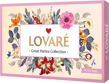 LOVARE ZESTAW HERBAT GREAT PARTEA COLLECTION 90T PREZENT BOMBONIERKA