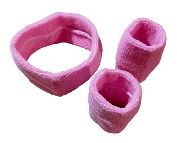 Фитнес-набор Frotki Повязка на голову 80-х 90-х Диско Розовый Неон Китч Вечеринка