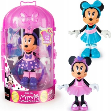 MYSZKA MINNIE MINI LALKA FITNESS SZAFA STROJE AKC.