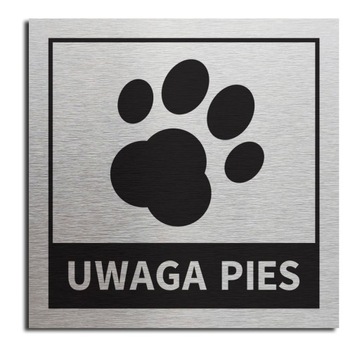 Tabliczka UWAGA PIES 10x10 cm