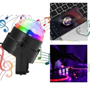 ДИСКОШАР ДИСКОТЕЧНЫЙ ПРОЕКТОР RGB LED ПОЛЕТ