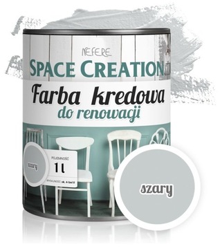 Space Creation Farba renowacyjna kredowa do drewna metalu Szara 1l