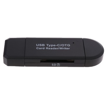 Черный: 1 устройство чтения карт памяти Micro USB/USB C типа C