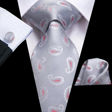 New Design Floral Silver Grey 2022 New Fashion Brand Tie for Men Wedding