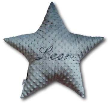 Подушка со звездой и именем, подарок, вышивка, добавление имени в комнату на день рождения