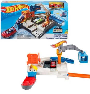 HOT WHEELS TOR TORY UCIECZKA Z PORTU + AUTO GGF90