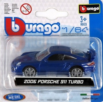 2006 PORSCHE 911 TURBO autko BBURAGO 1:64