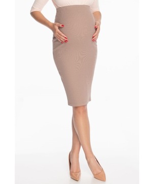 Dopasowana prosta spódnica ciążowa prążek, L/XL