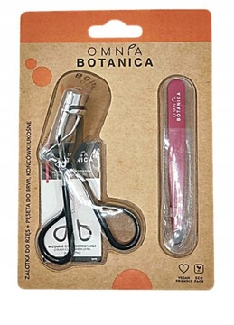 Zalotka do rzęs + pęseta do brwi KOŃCÓWKI UKOŚNE Omnia Botanica
