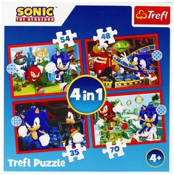 Puzzle 4w1 Przygody Sonica TREFL /Trefl