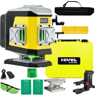 Laser krzyżowy 360 CL3G laser 360 NIVEL laser krzyżowy zielony tyczka