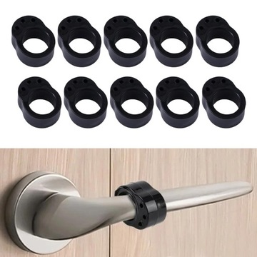 10 шт., дверная ручка, стопор, амортизатор, защита дверной ручки, черный