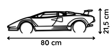 Изображение с автомобилем 80 см Lamborghini Countach OpenWork Image для 3D стены