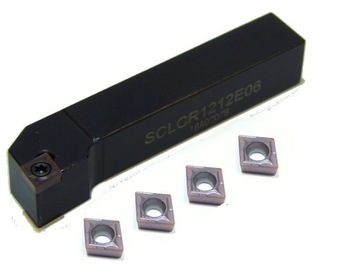 NÓŻ TOKARSKI SCLCR 1212 E06 + PŁYTKI CCMT 060204