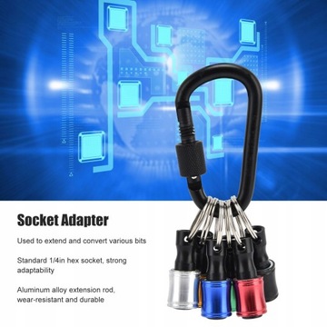 6 sztuk brelok przedłużacz z łbem sześciokątnym