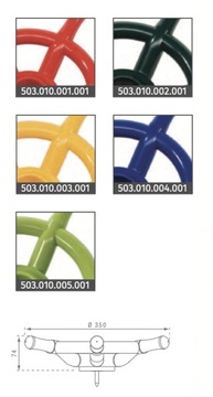 Koło Sterowe Ster Akcesoria na Plac Zabaw Dzieci Dziecka KBT BOAT niebieski