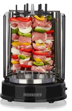 PIONOWY GRILL URZĄDZENIE KEBABA SZASZŁYKÓW KURCZAKA OPIEKACZ 6 SZPIKULCÓW