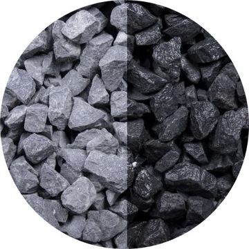 Czarne kamienie las w słoiku naturalny żwirek GRAFITOWY BAZALT 1-2cm 0,5 kg