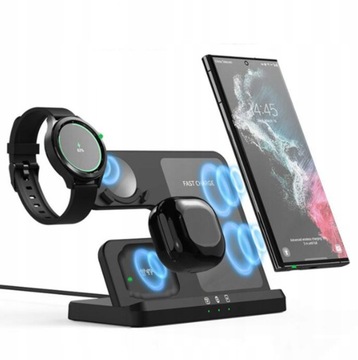 Беспроводное индуктивное зарядное устройство Подставка для зарядки часов-телефона