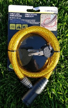 Велосипедный замок DUNLOP LOCK велосипедный трос 1,2x65 см