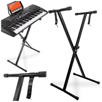 STATYW POD KEYBOARD STOJAK PIANINO KLAWISZOWY ORGANY REGULOWANY SKŁADANY