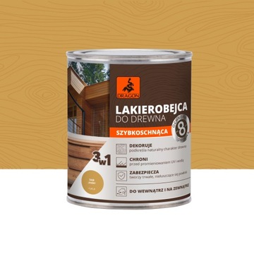 Lakierobejca do drewna 700ml DĄB JASNY DRAGON
