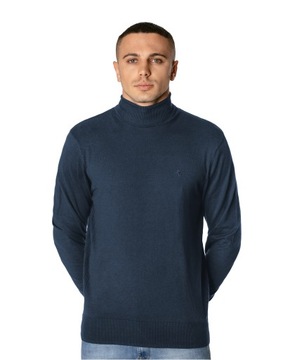 Elegancki Cienki Sweter Męski Golf Klasyczny Gładki 12 Kolorów S2S C113 XL