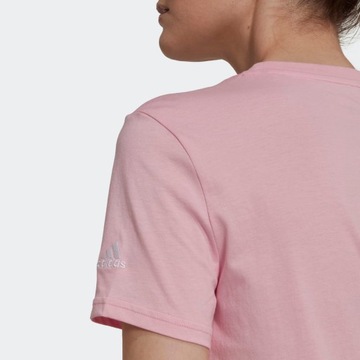 T-shirt damski ADIDAS różowy z logo XS