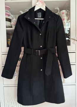 Elegancki czarny płaszcz Rozmiar M