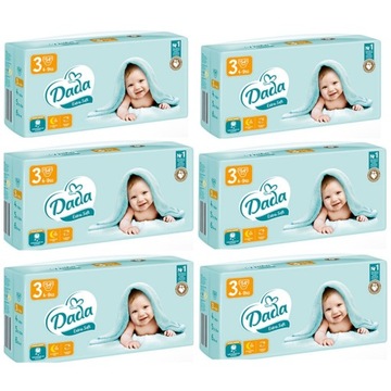 Pieluszki Dada 3 Extra Soft Pampersy 4-9kg 6x54szt