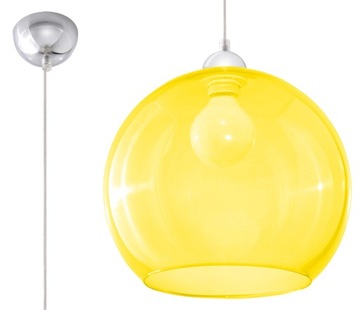 Lampa wisząca BALL żółta minimalistyczny do salonu i sypialni Sollux led