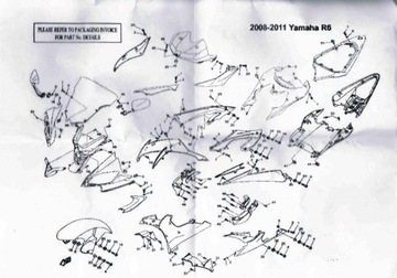 KOMPLET ŚRUB DO OWIEWEK YAMAHA R6 2008-2015 RJ15