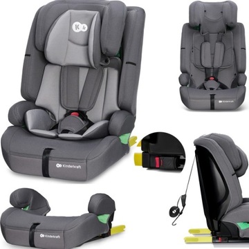 KINDERKRAFT FOTELIK SAMOCHODOWY FOTEL SAFETY FIX 2 I-SIZE 76-150CM GREY