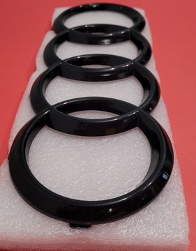 Эмблема-логотип Audi 285 мм, черная глянцевая передняя часть