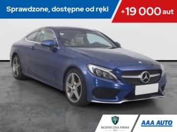 Mercedes Klasa C W205 Coupe 300 245KM 2016 Mercedes C C 300, Salon Polska, Automat, Skóra