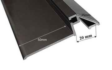 PRÓG DO DRZWI DIERRE ALUMINIOWY 2 KOLORY USZCZELKA