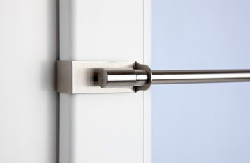 ЛАТУННЫЙ мини-выдвижной карниз Телескопическая ревность 100% металл 75-125 см