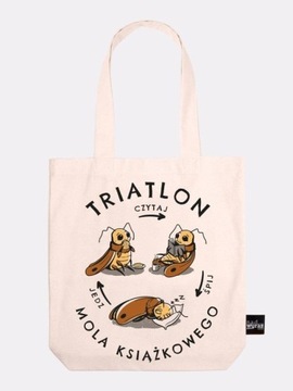 TORBA BAWEŁNIANIA TRIATLON MOLA KSIĄŻKOWEGO NADWYRAZ