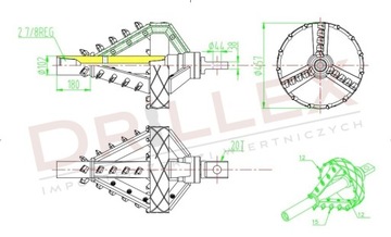 Rozwiertak Ditch Witch Vermeer Fly Cutter fi450