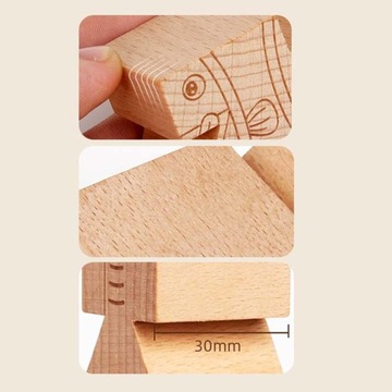 16 деревянных кубиков Монтессори.