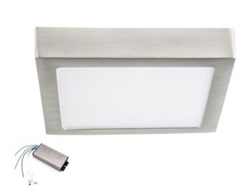 Plafon Led 18W z modułem awaryjnym 2H nikiel 4000K