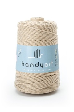 Sznurek do makramy bawełniany dark beige 5mm 100m