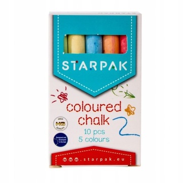 Kreda tablicowa Starpak 10 szt.kolorowa